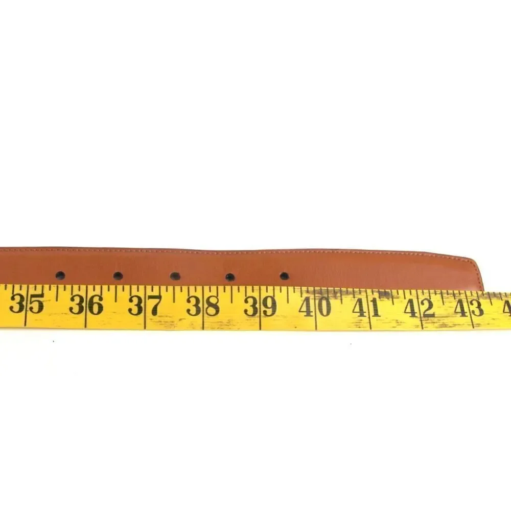 CLASSIC BLACK BROWN REAL LEATHER 1 3/8